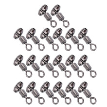 20pcs Copper Enhanced American Swivel Hook Gear Connector for Fishing, Oval Medium