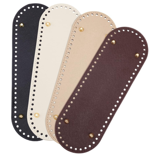 Almofadas para base de bolsa, almofada modeladora de couro PU para fundo de bolsa em crochê