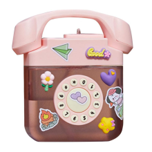Creatives Retro Telephone Shape Water Bottle,Drinking Bottles(Pink)