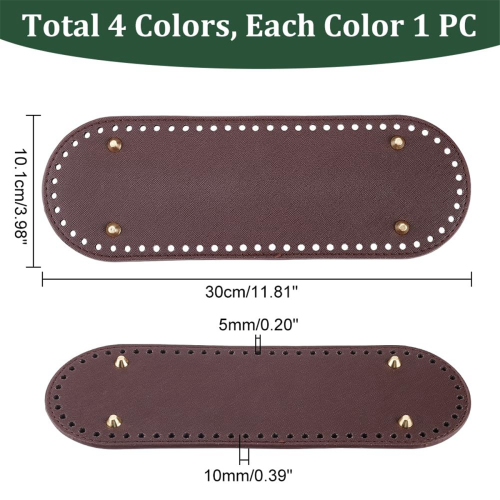 Almofadas para base de bolsa, almofada modeladora de couro PU para fundo de bolsa em crochê 1