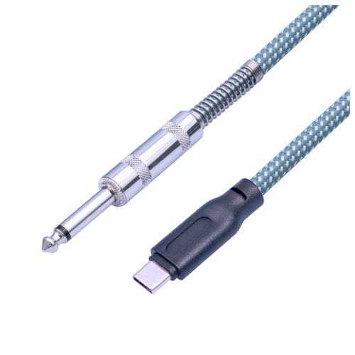 6.35mm to USB Type-C Male Guitar Audio Cable 1/4In to USB-C, 2 Meter