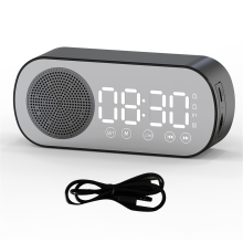 Radiosveglia con altoparlante Bluetooth wireless e doppia sveglia per la casa, nera