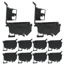 UK5-UK5RD com terminal de fusível para trilho DIN com LED (pacote com 10 unidades, preto)