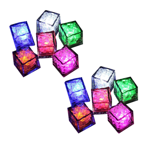 12PCS Waterproof LED Ice-Cube Colorful Quick Flashing B 2