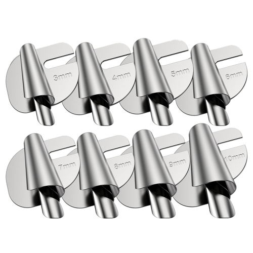8Pcs Universal Sewing Rolled Hemmer Foot for Sewing Machine, (3-10MM)