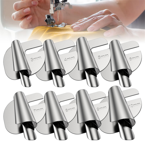 8Pcs Universal Sewing Rolled Hemmer Foot for Sewing Machine, (3-10MM) 1