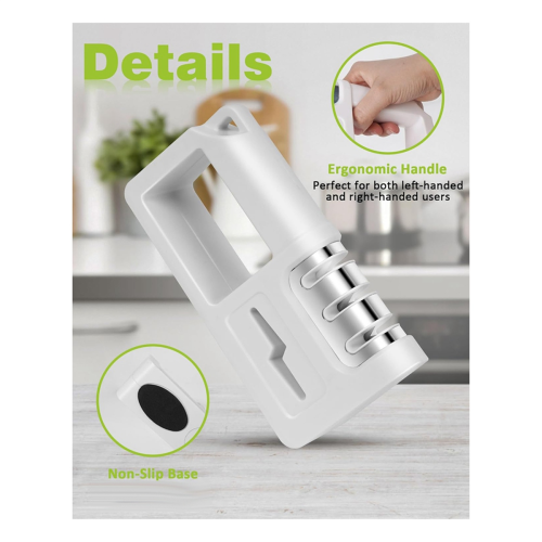 Knife Sharpener,With Scissors Sharpener,For Repairing,Restoring White 2