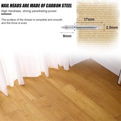 200Pcs Baseboard Seamless Nails Double-Headed Screw with Sleeve Tool 2