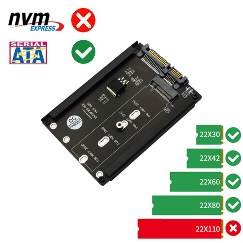 M.2 NGFF Key B to 2.5Inch III Adapter Card+Frame Bracket 2