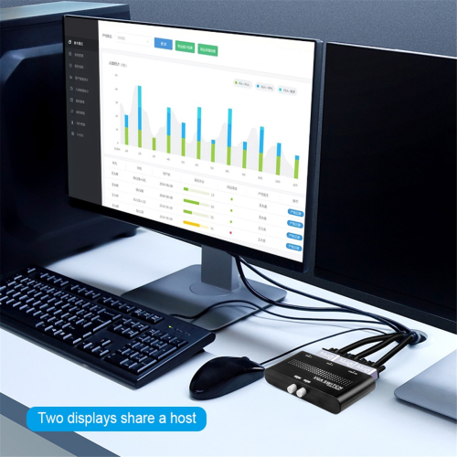 Adattatore convertitore video VGA 2 in 1 out per display video HD 2