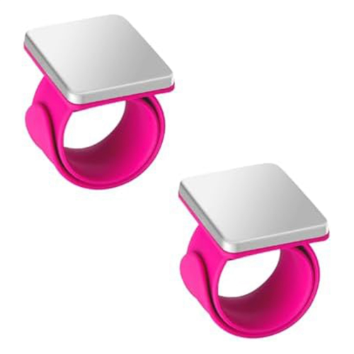 Puntaspilli magnetico da polso, puntaspilli magnetico da cucito, rosa