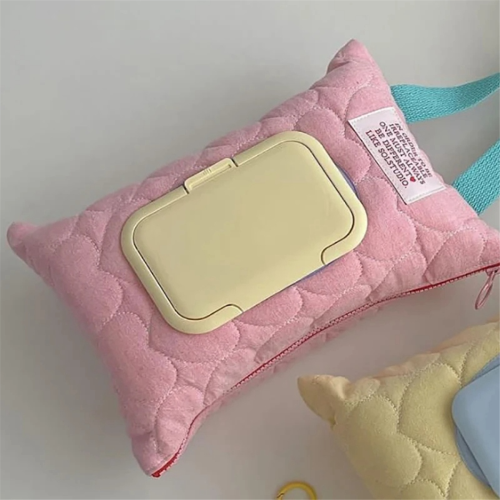 2PCS Baumwolle Baby Nass Wischen Beutel Tragbare Tücher Halter Fall Reusable 1