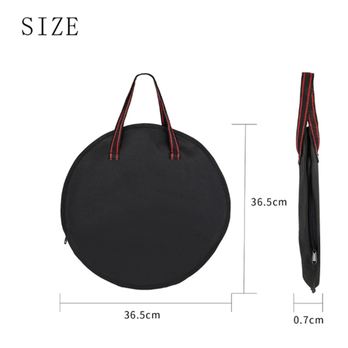 Bolsa para bateria de 10 polegadas em tecido Oxford preto com abafador portátil. 1