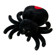 Simulation Spider Jumping Spider Doll Crawling Pet Doll Plush black