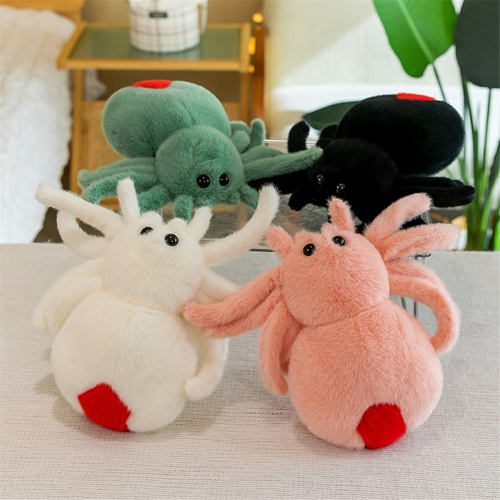 Simulation Spider Jumping Spider Doll Crawling Pet Doll Plush black 1