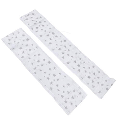 Easy-to-Install 2pcs Breathable Mesh Baby Bed Bumper Cot Protector