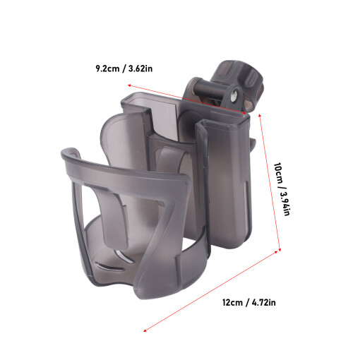 Multifunctional Stroller Cup & Phone Holder 9.2x12x10cm Grey Brown 1