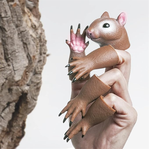A Squirrel Finger Puppet Set, Animals Puppet Show Theater Props 2