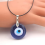 Colar com pingente de olho azul para mulheres e homens 4