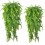 Leaves Artificial Grass Plant Hanging Fake Leaf Wall Decoration 4