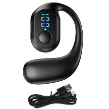 Digital display Single Ear Hanging Ear Bluetooth Headset black