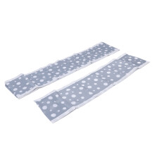 2 piezas de forro de cuna de malla transpirable con puntos grises 340x30cm