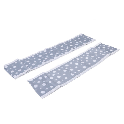 Breathable Mesh Crib Bumper Set for Full Size Cribs Gray Dots