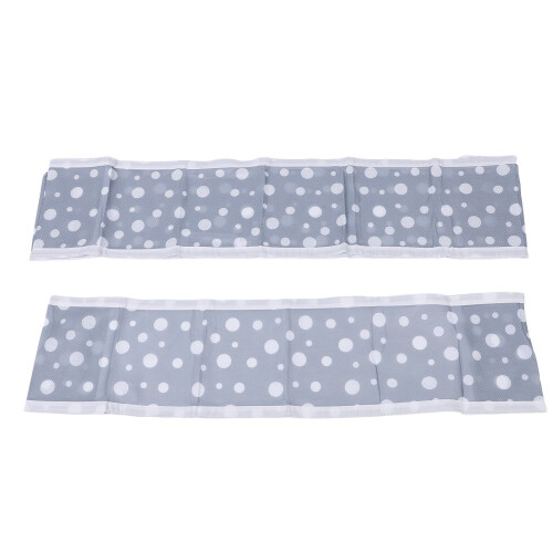 Breathable Mesh Crib Bumper Set for Full Size Cribs Gray Dots 2