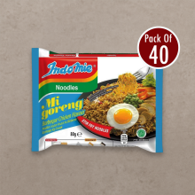 Indomie Mi Goreng BBQ Chicken Instant Noodles 80g x 40 | Authentic Indonesian Fried Noodles | Bulk Value Pack