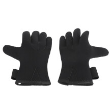 1 Paar Schwarze Tauchhandschuhe, kratzfest und abriebfest, Neopren, für Unterwassertauchen, Schnorcheln, Angeln und Surfen S
