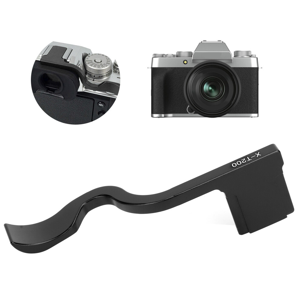 Metal Thumb Up Grip For Fujifilm X-T200 Camera, Alloy 10G Black 4381333730151