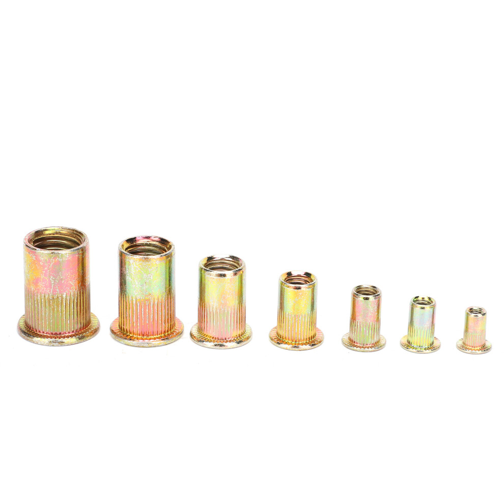 Mixed Size Zinc Rivet Nuts 220Pcs M3-M12 Anti-Oxidation Nutserts Kit 7611333730552