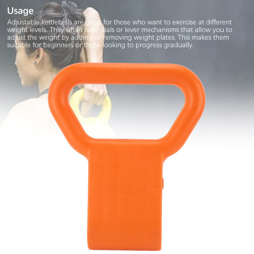 Poignée de kettlebell portable et réglable orange 2