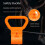 Poignée de kettlebell portable et réglable orange 8