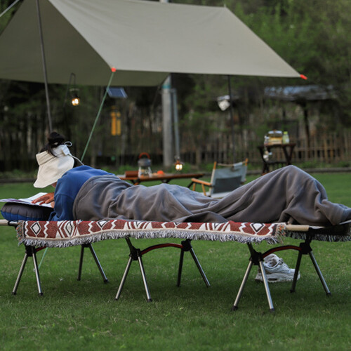 (A) Envelope-style double-sided fleece sleeping bag - gray 1