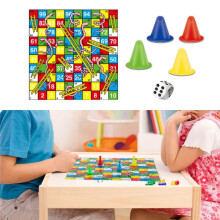 (VariantValue) 3D Printing Snakes and Ladders Chess Games,Educational Interesting Board Game for Family Party Entertainment