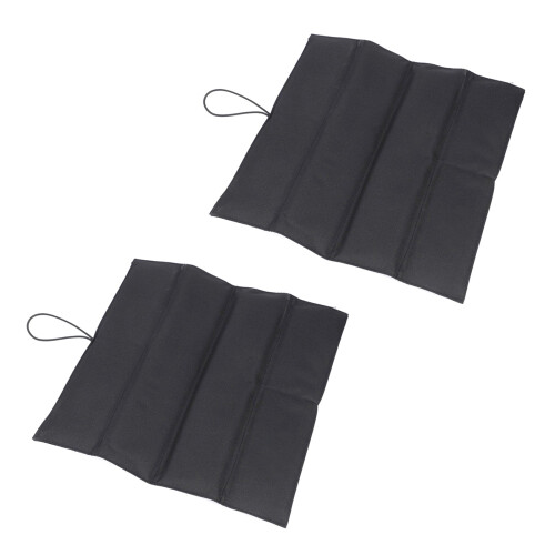 (2 pcs) Outdoor Beach Travel Small Folding Cushion - Black 2