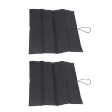 (2 pcs) Outdoor Beach Travel Small Folding Cushion - Black