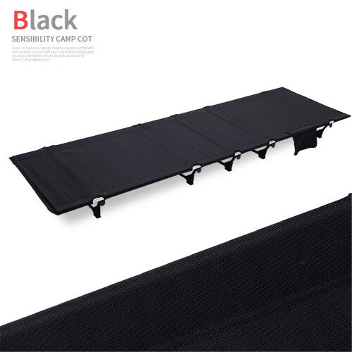 (1 set) Outdoor Lightweight Folding Portable Camping Bed - Grass Green 2