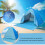 (1) No-Set-Up Beach Tent with Curtain - Green 4