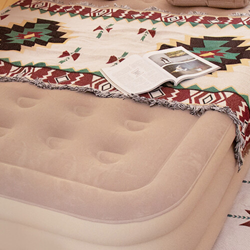 (One set) Automatic inflatable air mattress (storage) - 32-hole single flocking bed 2