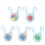 (5) Tent rope hanging lights (buttons) (random colors) 1
