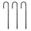 (3) High Strength Tent Pegs - 30cm Black J-Shaped 1
