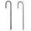 (3) High Strength Tent Pegs - 30cm Black J-Shaped 3