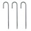(3) High Strength Tent Pegs - 30cm Silver J-Shaped 1
