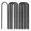 (3) High Strength Tent Pegs - 30cm Black J-Shaped 5