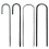 (3) High Strength Tent Pegs - 30cm Silver U-Shaped 3