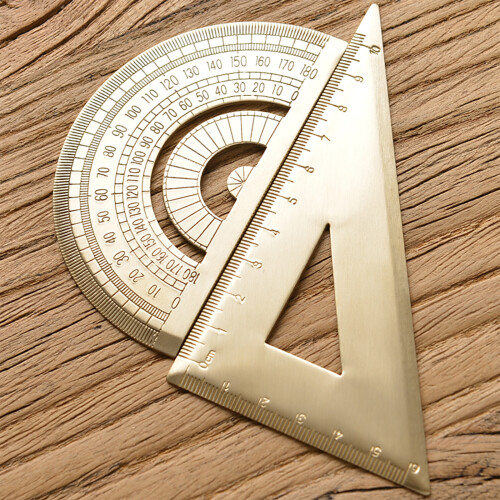 (1) Brass Ruler - Triangle Ruler 1