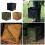 (1) Outdoor Folding Storage Box Trash Can - Black 2