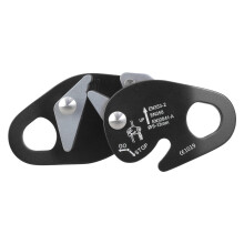 (1) Mobile Rope Self-Locking Device Outdoor Rock Climbing Rope Grab Device High-Altitude Rope Stopper - Black 1 (with Adjustment Plate)